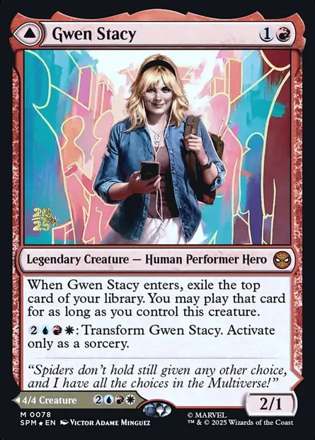 Gwen Stacy // Ghost-Spider, Magic card PSPM 78s — Marvel's Spider-Man Promos set