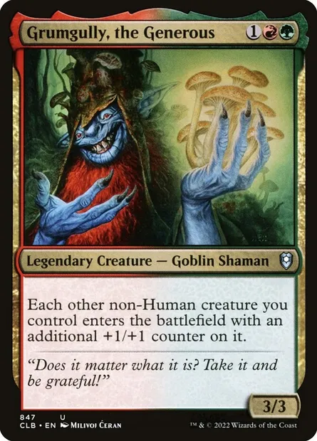 Grumgully, the Generous, Magic card CLB 847 — Commander Legends: Battle for Baldur's Gate set