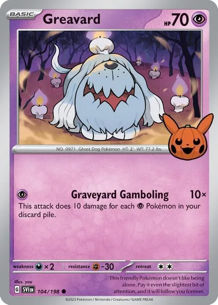 Greavard, Pokémon card TOT24 042 — Trick or Trade 2024 set