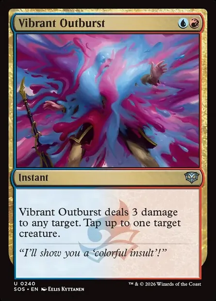 Vibrant Outburst, Magic card SOS 240 — Secrets of Strixhaven set