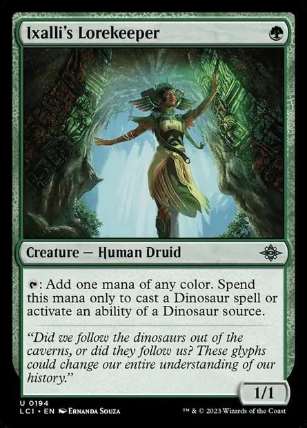 Ixalli's Lorekeeper, Magic card LCI 194 — The Lost Caverns of Ixalan set