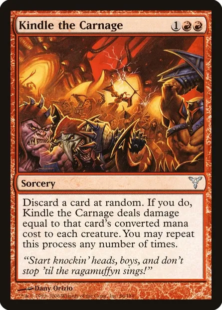 Kindle the Carnage, Magic card DIS 66 — Dissension set