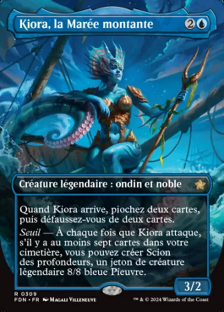 Kiora, la Marée montante, carte Magic FDN 309 — extension Foundations
