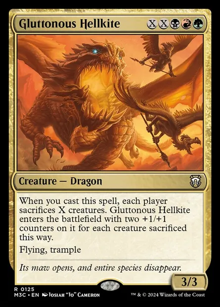 Gluttonous Hellkite, Magic card M3C 125 — Modern Horizons 3 Commander set
