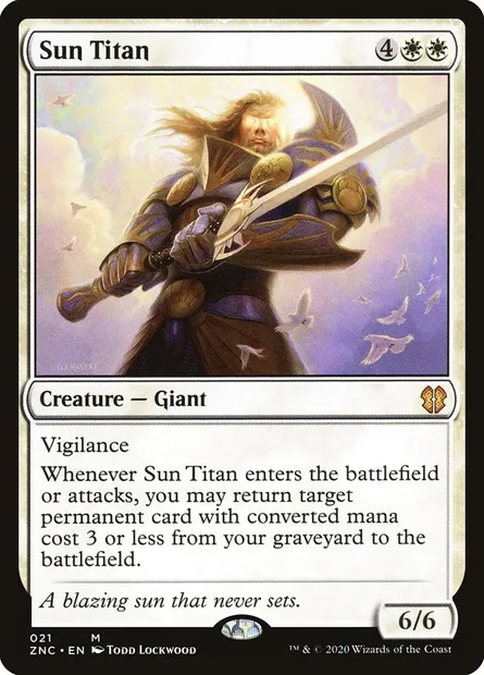 Sun Titan, Magic card ZNC 21 — Zendikar Rising Commander set