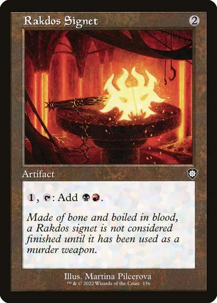 Rakdos Signet, Magic card BRC 156 — The Brothers' War Commander set