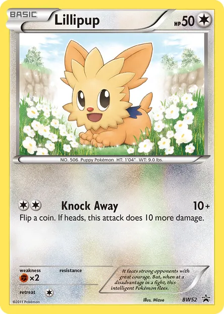 Lillipup, Pokémon card BW 52 — BW Black Star Promos set