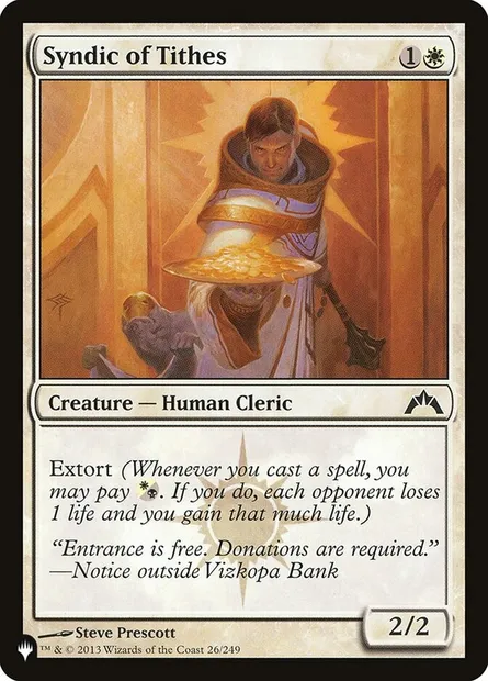 Syndic des dîmes, carte Magic PLST GTC-26 — extension The List