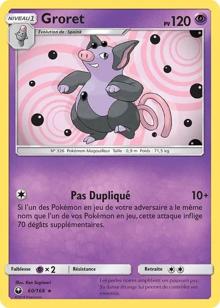 Groret, carte Pokémon CES 60 — extension Tempête Céleste