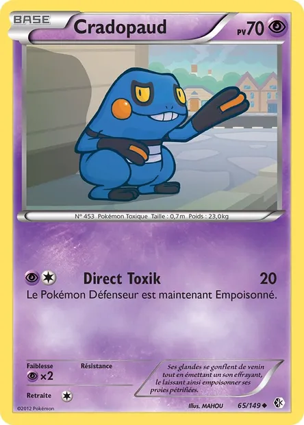 Cradopaud, carte Pokémon BCR 65 — extension Frontières Franchies