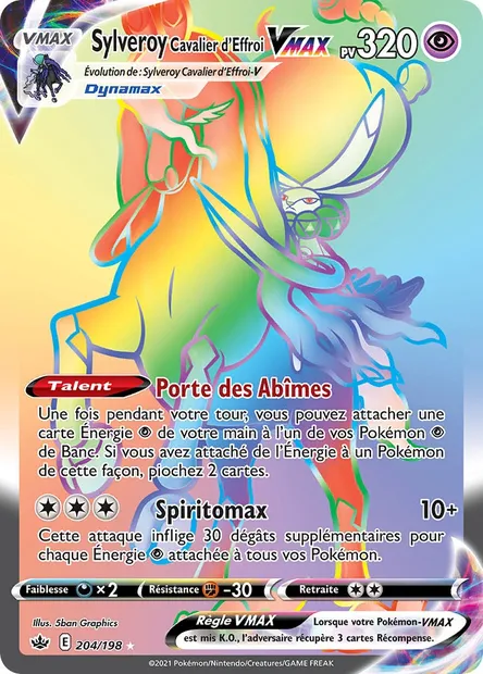 Sylveroy Cavalier d'Effroi VMAX, carte Pokémon CRE 204 — extension Règne de Glace