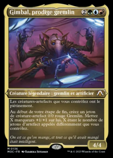 Gimbal, prodige gremlin, carte Magic MOC 136 — extension March of the Machine Commander