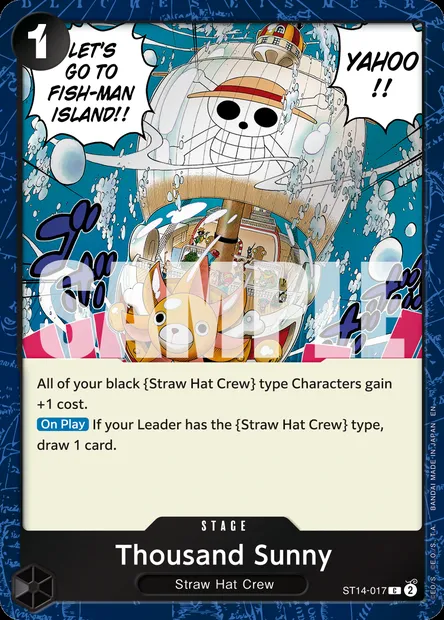 Thousand Sunny, One Piece card ST14-017 — 3D2Y set