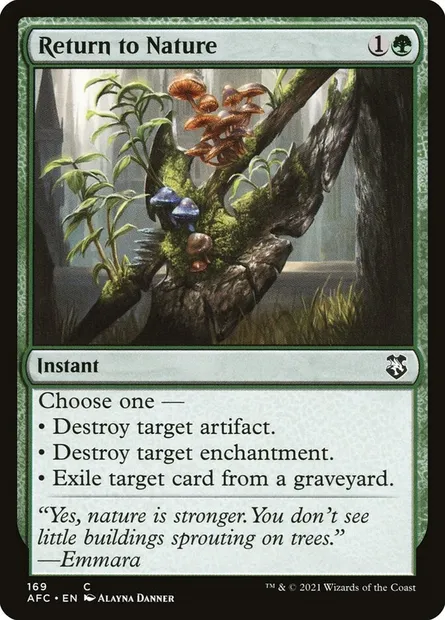 Return to Nature, Magic card AFC 169 — Forgotten Realms Commander set