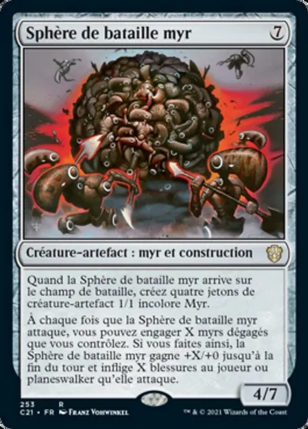 Sphère de bataille myr, carte Magic C21 253 — extension Commander 2021