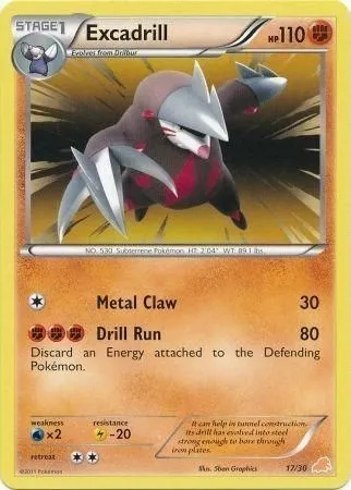 Excadrill, Pokémon card TK5E 017 — BW Trainer Kit Excadrill set