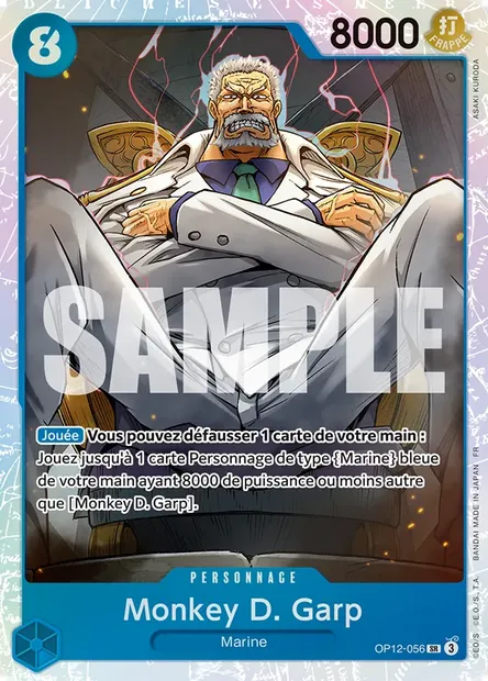 Monkey D. Garp, carte One Piece OP12-056 — extension L'HÉRITAGE DU MAÎTRE