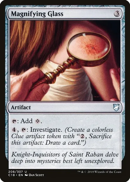Magnifying Glass, Magic card C18 208 — Commander 2018 set
