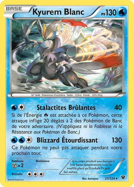 Kyurem Blanc, carte Pokémon FCO 21 — extension Impact des Destins