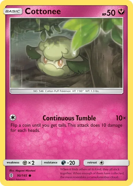 Cottonee, Pokémon card GRI 90 — Guardians Rising set