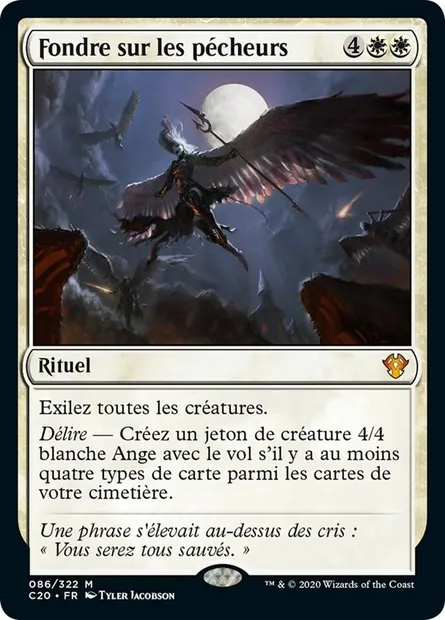 Fondre sur les pécheurs, carte Magic C20 86 — extension Commander 2020