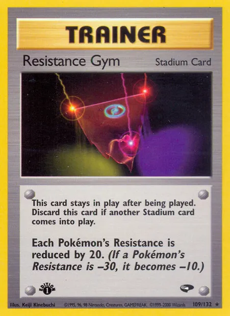 Resistance Gym, carte Pokémon GC 109 — extension Gym Challenge