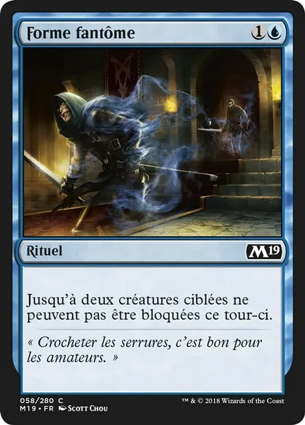 Forme fantôme, carte Magic M19 58 — extension Core Set 2019