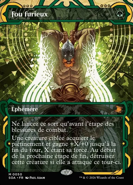 Fou furieux, carte Magic SOA 50 — extension Secrets of Strixhaven Mystical Archive