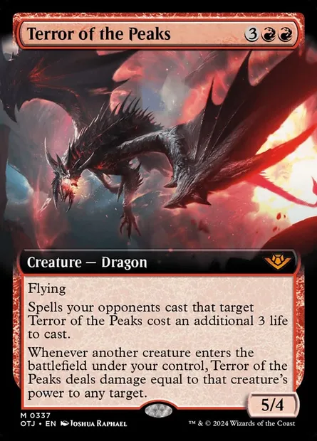 Terror of the Peaks, Magic card OTJ 337 — Outlaws of Thunder Junction set