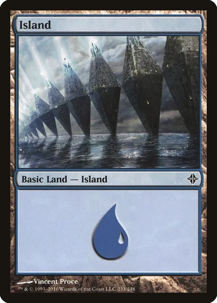 Island, Magic card ROE 233 — Rise of the Eldrazi set