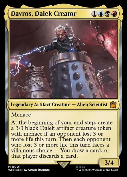 Davros, Dalek Creator, Magic card WHO 1 — Doctor Who set
