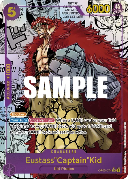 Eustass"Captain"Kid, One Piece card OP05-074 — AWAKENING OF THE NEW ERA set