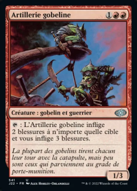Artillerie gobeline, carte Magic J22 541 — extension Jumpstart 2022