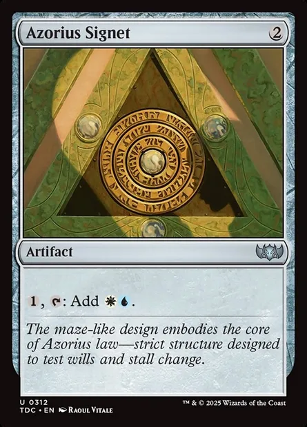 Azorius Signet, Magic card TDC 312 — Tarkir: Dragonstorm Commander set