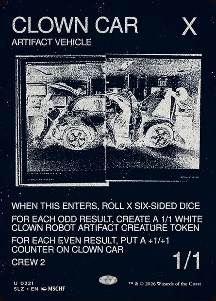 CLOWN CAR, Magic card SLZ 221 — The Zeta Set set