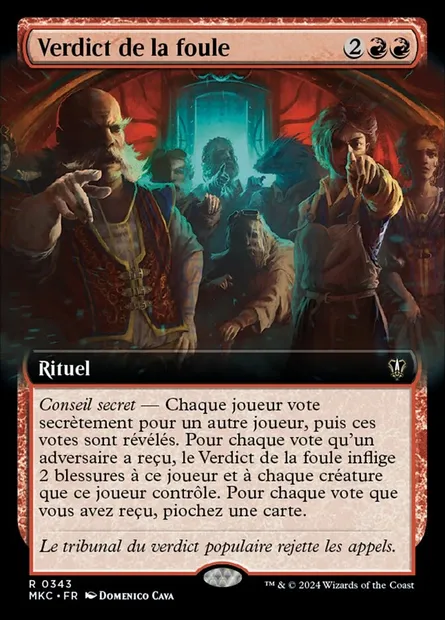 Verdict de la foule, carte Magic MKC 343 — extension Murders at Karlov Manor Commander