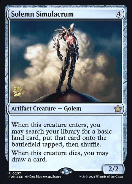 Solemn Simulacrum, Magic card PFDN 257s — Foundations Promos set