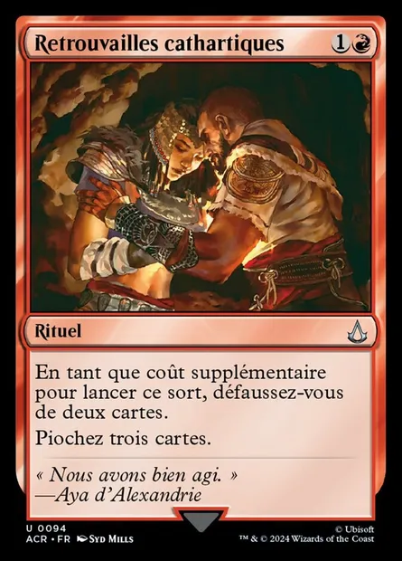 Retrouvailles cathartiques, carte Magic ACR 94 — extension Assassin's Creed