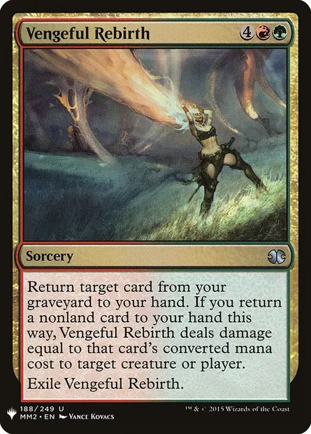 Vengeful Rebirth, Magic card PLST MM2-188 — The List set