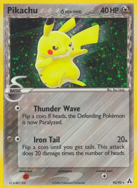 Pikachu δ, Pokémon card LM 93 — Legend Maker set