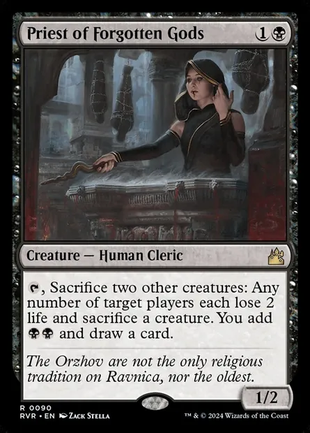 Priest of Forgotten Gods, Magic card RVR 90 — Ravnica Remastered set