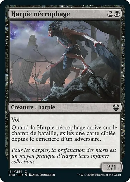 Harpie nécrophage, carte Magic THB 114 — extension Theros Beyond Death