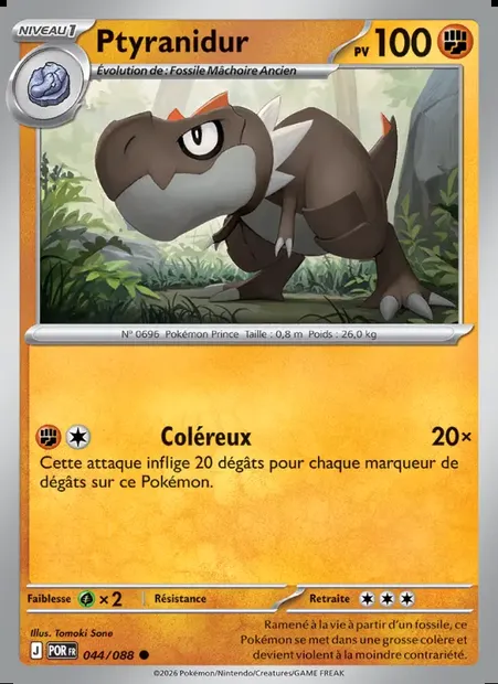 Ptyranidur, carte Pokémon POR 044 — extension Équilibre Parfait
