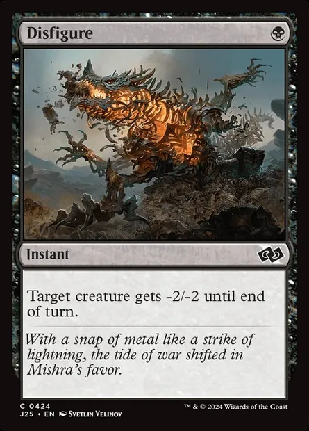 Disfigure, Magic card J25 424 — Foundations Jumpstart set