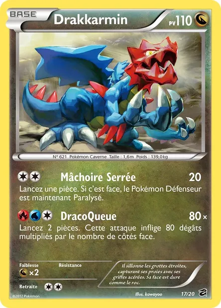 Drakkarmin, carte Pokémon DRV 17 — extension Coffre des Dragons