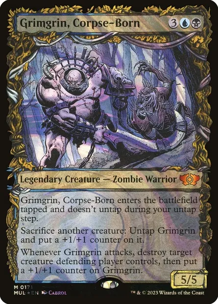Grimgrin, Corpse-Born, Magic card MUL 171 — Multiverse Legends set