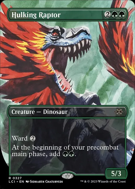 Hulking Raptor, Magic card LCI 327 — The Lost Caverns of Ixalan set