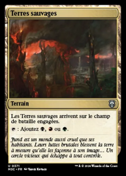 Terres sauvages, carte Magic M3C 371 — extension Modern Horizons 3 Commander