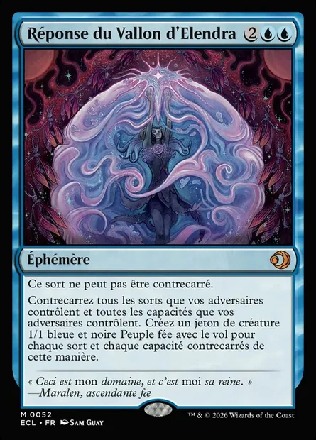Réponse du Vallon d'Elendra, carte Magic ECL 52 — extension Lorwyn Eclipsed