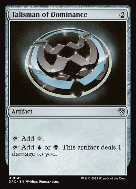 Talisman of Dominance, Magic card DRC 141 — Aetherdrift Commander set